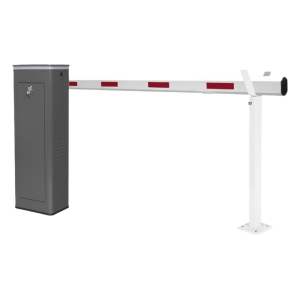 Kit de Barrera Vehicular Derecha y Brazo Telescópico de Hasta 5.5 m / Finales de Carrera Ajustables por Programación / Movimiento Fluido / Diseño Elegante Color Gris / Con Corona Led Semaforizada