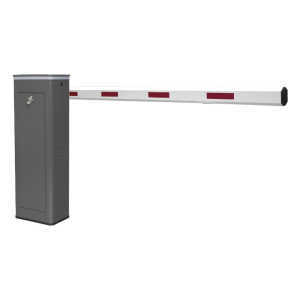 Kit de Barrera Vehicular Derecha y Brazo de 3 Metros / Finales de Carrera Ajustables por Programación / Movimiento Fluido / Diseño Elegante Color Gris / Con Corona Led Semaforizada