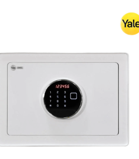 Caja Fuerte Hércules / Apertura Huella Dactilar, Código y Llave de Emergencia / Puerta de Acero 4 mm / 2 Bulones de Acero 20 mm / Pantalla LCD / Alarma de Contraseña Incorrecta / Luz Interna / Estante Desmontable / Incluye Accesorios