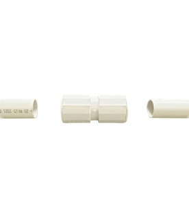 Manguito / Cople Morbidx IP67 libre de halógenos para unir tubería rígida de 16 mm (5/8") permite una instalación hermética no necesita pegamento