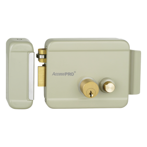 Cerradura Eléctrica con Botón de Salida / Incluye Llave  / Exterior / Izquierda