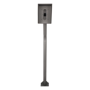 Poste y Cubierta industrial para montaje de Porteros IP Fanvil y Grandstream, altura de 1.2 metros, pintura electrostática color gris.