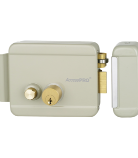 Cerradura Eléctrica con Botón de Salida/ Incluye Llave  / Exterior / Derecha