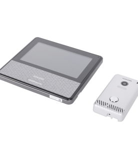 KIT DE VIDEOPORTERO IP COLOR NEGRO / Apertura con app / Súper elegante / Monitor WIFI / Alimentación 110vca
