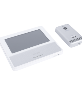 KIT DE VIDEOPORTERO IP COLOR BLANCO / Apertura con app / Súper elegante / Monitor WIFI /  Alimentación 110vca