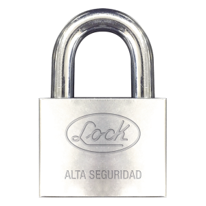 Candado de hierro alta seguridad con llave de disco/ Acabado Cromado/ Llaves Abloy/ Medida de Horquilla 34 mm.