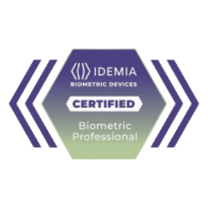 Certificado Idemia Profesional Biométrico , membresía de 2 años con acceso al módulo de ventas 24/7 a la plataforma de aprendizaje de dispositivos biométricos de IDEMIA.