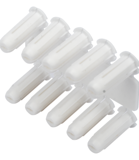 Taquete blanco 3/16" para tornillo 8mm x 3/4" (100pzs) (1101-01100)