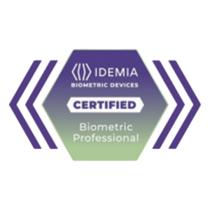 Certificado Idemia Profesional Biométrico , membresía de 2 años con acceso al módulo de ventas 24/7 a la plataforma de aprendizaje de dispositivos biométricos de IDEMIA.