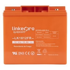 Batería de respaldo 12 V |  18 Ah | AGM | Certificada UL94-V0 Retardante a la Flama  | Especial para Seguridad Electrónica | UPS | Sistemas de Emergencia | Vida útil 5 años | Terminales M5