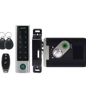 Kit de Cerradura Inteligente / Incluye Teclado y Control Remoto / Soporta Huella, Tarjeta y Contraseña / Teclado Metálico IP65