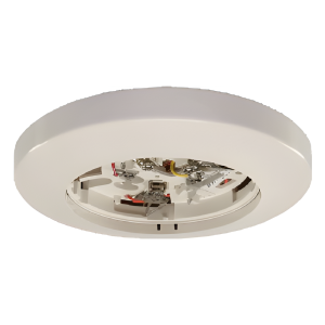 Base enchufable para detectores de humo fotoeléctrico e iónico serie 2151/1151, 4 hilos, con relé auxiliar y salida para anunciador remoto