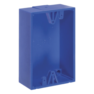Caja trasera de montaje color azul para estaciones de parada STOPPER