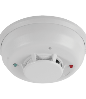 Detector de humo fotoeléctrico de 4 hilos con sensor térmico aislado, sirena y relevador, serie i3