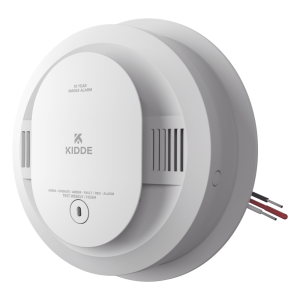 Detector de humo fotoeléctrico alámbrico 120 V CA con batería sellada de 10 años, interconexión hasta 24 dispositivos, pieza