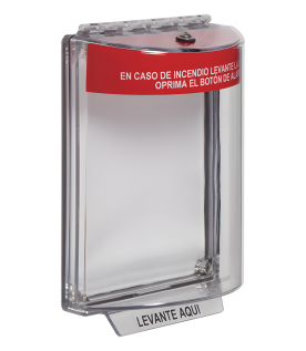 Cubierta Transparente Serie Universal Stopper®, Texto De Incendio En Español