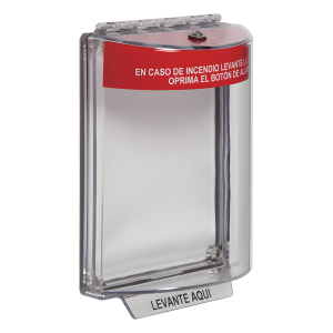 Cubierta Transparente Serie Universal Stopper®, Texto De Incendio En Español