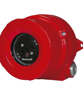 Detector de llama industrial triple infrarrojo IR3 con anillo LED de estado, campo de visión de 90° y alcance hasta 60 m