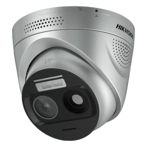 (HikFire) Cámara IP Turret de Detección Térmica de Incendios / Detección de Llamas y Temperaturas Anormales / 4 Megapíxel (Lente Óptico) + 1 Megapíxel (Lente Térmico) / Compatible con Hik-Connect