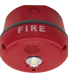 Sirena con Lámpara LED Estroboscópica / Montaje en Techo / Nivel de Candelas Seleccionable / Color Rojo / Nuevo Diseño Moderno y Elegante / Menor Consumo de Corriente / Uso exterior