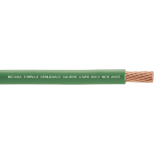 Cable THW-LS / Calibre 4 AWG / 19 Hilos / Color Verde / Venta por Metro