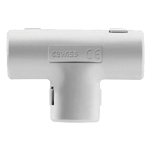 Unión en "T" para tubería rígida, recomendado para cable eléctrico, PVC Auto-extinguible, de 25 mm