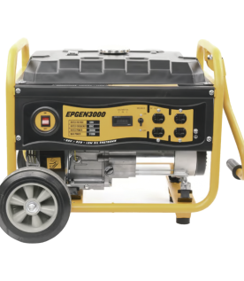 Generador a Gasolina / Planta de Emergencia 3kW (7HP), 110Vca, Encendido de Jalón, Jaula con Ruedas para Fácil Traslado