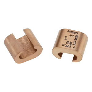 Conector de compresión tipo C StructuredGround, Conductor de cobre 1/0 Awg - 2/0 Awg, 1pz.