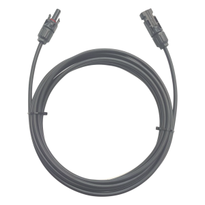 Cable Fotovoltaico / 1 metro / Color Negro / Calibre 10 AWG / Terminal MC4-Macho y Hembra en ambos extremos