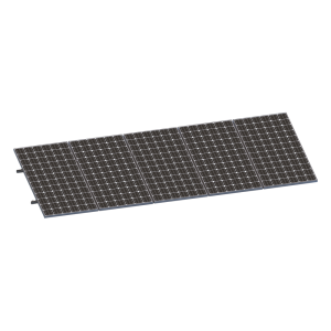 Kit De Minirieles Para Panel Solar Arreglo 1X5 Para Instalación Plano En Lámina