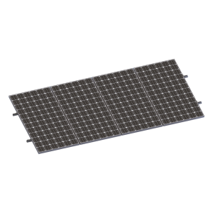Kit De Minirieles Para Panel Solar Arreglo 1X4 Para Instalación Plano En Lámina