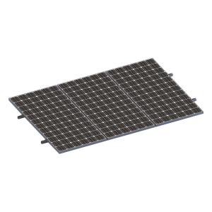 Kit De Minirieles Para Panel Solar Arreglo 1X3  Para Instalación Plano En Lámina