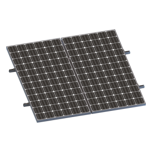 Kit De Minirieles Para Panel Solar Arreglo 1X2 Para Instalación Plano En Lámina