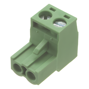 Conector terminal de alimentación de 2 pines en color verde (EPO)