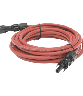 Cable Fotovoltaico, 2.5 m, Rojo, Calibre 10 AWG con Terminal MC4-M en Ambos Extremos