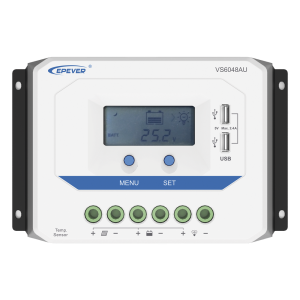Controlador Solar PWM / 60A / 12/24V/36/48V / Doble USB / Pantalla LCD / Tierra Positivo Común