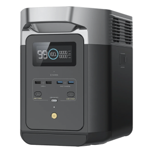 EcoFlow DELTA 2 MAX | Estación de Energía Portátil 2048Wh Litio LFP / 6 AC 2400 W (Max. 3400W) / 2 USB-C 100W / Capacidad para Aumentar Respaldo / Soporta Cargador de Coche 10A a 12.6V / Conectividad WiFi y Bluetooth (App) / Carga Sol
