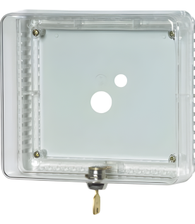 Guarda antimanipulación para termostato de pared, cubierta transparente, tamaño mediano, montaje vertical u horizontal con cerradura de llave