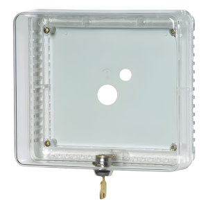 Guarda antimanipulación para termostato de pared, cubierta transparente, tamaño mediano, montaje vertical u horizontal con cerradura de llave