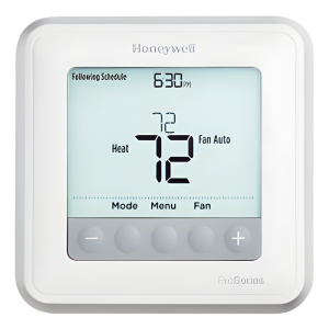Termostato programable para bombas de calor de hasta 2 etapas calor/1 frío o sistemas convencionales de 1 calor/1 frío, serie T6 Pro