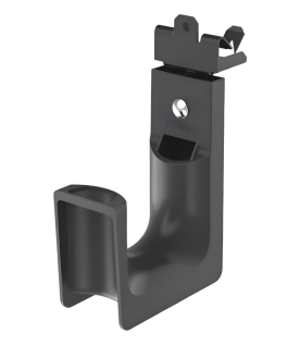 Sujetador STRONGHOLD tipo J (J-Hook), grosor de Brida 1/2", para Viga instalada con Martillo, hasta 46 Cables Cat6, Nylon 6.6 Metal, Color Negro, 1 pieza