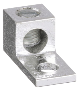 Conector Mecánico de Aluminio, de Un Orificio 1/4" y Un Barril, para Cable de 14 a 2 AWG. 1 Pieza