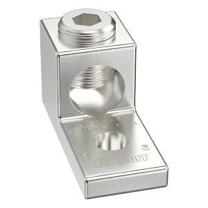 Terminal tipo Lengüeta Recta de Aluminio con Agujero 1/4", y Barril para Cable #14 - 2/0 AWG