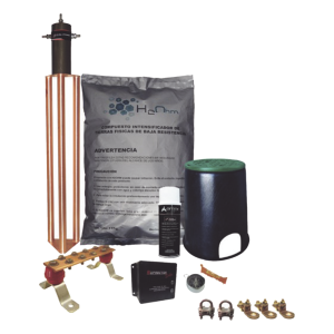 Kit de Tierra Física con Electrodo Magnetoactivo de 45 AMP Y Supresor de Picos SOHO