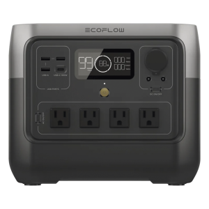 EcoFlow River 2 Pro | Estación de Energía Portátil 768Wh Litio LFP / 4 AC 800W (Max. 1600W) / 1 USB-C 100W / 3 USB -A 12W / Cargador de Coche 10A, 126W Max. / Conectividad WiFi y Bluetooth (App) / Carga Solar 220W Max.