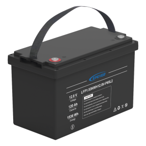 Batería de Litio LiFePO4 Ciclo Profundo 12.8Vcc, 120 Ah, 1.53Kwh, para Exterior, Libre de Mantenimiento
