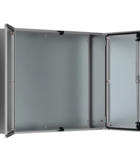 Gabinete de Doble Puerta, 1200 x 1200 x 400 mm, de Acero Inoxidable, Cepillado. Protección NEMA 12, IP55, IK10