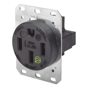 Receptáculo Recto de 50 A 125/250 V CA 3 Polos 4 Hilos (Nema 14-50R).