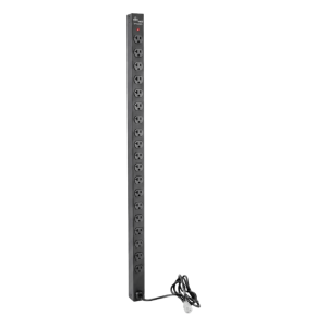 PDU Vertical para Rack con 18 Tomas NEMA 5-15R, 15A, 1.22 m (48 in) de Altura, Acero Color Negro
