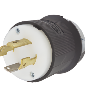 Clavija con Bloqueo de Media Vuelta Industrial 30 a 125/250 V CA / 3 Polos 4 Hilos / Nema L14-30P.